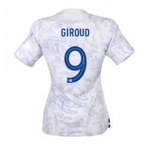 Frankrike Olivier Giroud #9 kläder Kvinnor VM 2022 Bortatröja Kortärmad